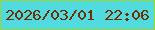 文字の大きさ：2、枠の色：9bd435、背景の色：52dbde、文字の色：6f2f05 無料ブログパーツのブログ時計