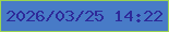 文字の大きさ：3、枠の色：9bd550、背景の色：487bc7、文字の色：2e2a9a 無料ブログパーツのブログ時計
