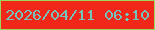文字の大きさ：5、枠の色：9bd75d、背景の色：f12719、文字の色：75c3ba 無料ブログパーツのブログ時計