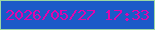 文字の大きさ：1、枠の色：9bd8a4、背景の色：1c5ac8、文字の色：e005ac 無料ブログパーツのブログ時計