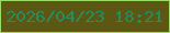 文字の大きさ：4、枠の色：9bda64、背景の色：5c5713、文字の色：298c5e 無料ブログパーツのブログ時計
