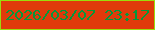 文字の大きさ：1、枠の色：9bdc0d、背景の色：e03a0b、文字の色：05973c 無料ブログパーツのブログ時計