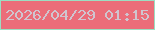 文字の大きさ：2、枠の色：9bdec2、背景の色：eb6d79、文字の色：d0c5cf 無料ブログパーツのブログ時計