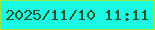 文字の大きさ：1、枠の色：9be844、背景の色：1bfbe3、文字の色：2d5427 無料ブログパーツのブログ時計