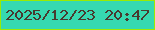 文字の大きさ：4、枠の色：9bea02、背景の色：36d9b0、文字の色：483a2f 無料ブログパーツのブログ時計