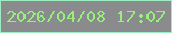 文字の大きさ：5、枠の色：9bedc1、背景の色：898b8d、文字の色：96f07c 無料ブログパーツのブログ時計