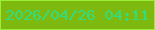 文字の大きさ：4、枠の色：9bee33、背景の色：7db90e、文字の色：30dd80 無料ブログパーツのブログ時計