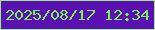 文字の大きさ：4、枠の色：9bee81、背景の色：5b10b4、文字の色：78f44c 無料ブログパーツのブログ時計