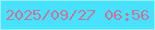 文字の大きさ：5、枠の色：9bf0f8、背景の色：46e2ff、文字の色：cc729b 無料ブログパーツのブログ時計