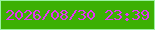 文字の大きさ：4、枠の色：9bf2a1、背景の色：3cb003、文字の色：e334f4 無料ブログパーツのブログ時計