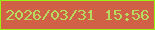 文字の大きさ：1、枠の色：9bf315、背景の色：d06146、文字の色：b6db5e 無料ブログパーツのブログ時計
