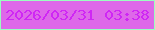 文字の大きさ：3、枠の色：9bfec0、背景の色：de68e9、文字の色：cf27f4 無料ブログパーツのブログ時計