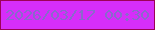 文字の大きさ：3、枠の色：9c0257、背景の色：d62ef9、文字の色：8a69cc 無料ブログパーツのブログ時計