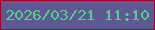 文字の大きさ：2、枠の色：9c0333、背景の色：5d5993、文字の色：5ccb91 無料ブログパーツのブログ時計