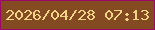 文字の大きさ：4、枠の色：9c0768、背景の色：844b22、文字の色：f1d488 無料ブログパーツのブログ時計