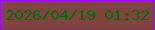文字の大きさ：1、枠の色：9c07f4、背景の色：7f4340、文字の色：05690e 無料ブログパーツのブログ時計