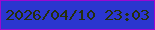 文字の大きさ：5、枠の色：9c08d0、背景の色：2b36cf、文字の色：262f0b 無料ブログパーツのブログ時計