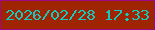 文字の大きさ：5、枠の色：9c0980、背景の色：9e2402、文字の色：17c8bc 無料ブログパーツのブログ時計