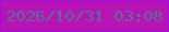 文字の大きさ：1、枠の色：9c0bea、背景の色：b814b5、文字の色：5c6d98 無料ブログパーツのブログ時計