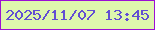 文字の大きさ：3、枠の色：9c0fd5、背景の色：def7ad、文字の色：624ed3 無料ブログパーツのブログ時計