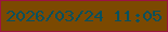 文字の大きさ：2、枠の色：9c1343、背景の色：7b4901、文字の色：07505d 無料ブログパーツのブログ時計