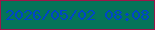 文字の大きさ：5、枠の色：9c1649、背景の色：047459、文字の色：0045c9 無料ブログパーツのブログ時計
