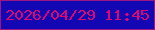 文字の大きさ：2、枠の色：9c1683、背景の色：1207b3、文字の色：dd0670 無料ブログパーツのブログ時計