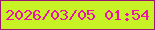 文字の大きさ：5、枠の色：9c1870、背景の色：c7f225、文字の色：ed12a9 無料ブログパーツのブログ時計