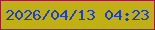 文字の大きさ：1、枠の色：9c1b3f、背景の色：c0b012、文字の色：1b3ed2 無料ブログパーツのブログ時計