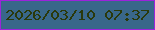 文字の大きさ：1、枠の色：9c23db、背景の色：39678a、文字の色：2a390b 無料ブログパーツのブログ時計