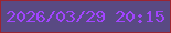 文字の大きさ：5、枠の色：9c2431、背景の色：594a83、文字の色：a245fe 無料ブログパーツのブログ時計