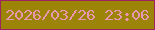 文字の大きさ：5、枠の色：9c2462、背景の色：9c8406、文字の色：e997b1 無料ブログパーツのブログ時計