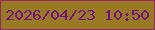 文字の大きさ：2、枠の色：9c246d、背景の色：987a21、文字の色：77077b 無料ブログパーツのブログ時計