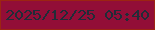 文字の大きさ：4、枠の色：9c2512、背景の色：920e37、文字の色：212c38 無料ブログパーツのブログ時計
