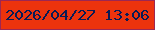 文字の大きさ：3、枠の色：9c2753、背景の色：ec330d、文字の色：091b56 無料ブログパーツのブログ時計