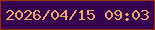 文字の大きさ：4、枠の色：9c2f0a、背景の色：350350、文字の色：f0a866 無料ブログパーツのブログ時計