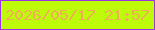 文字の大きさ：2、枠の色：9c35e6、背景の色：bdfb08、文字の色：f2ad59 無料ブログパーツのブログ時計
