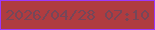 文字の大きさ：2、枠の色：9c38fb、背景の色：af3c40、文字の色：754759 無料ブログパーツのブログ時計