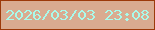 文字の大きさ：1、枠の色：9c3a0a、背景の色：d9ab90、文字の色：a9faeb 無料ブログパーツのブログ時計