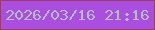 文字の大きさ：2、枠の色：9c3c67、背景の色：aa4ee0、文字の色：b6bcc2 無料ブログパーツのブログ時計
