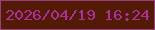 文字の大きさ：1、枠の色：9c3e7e、背景の色：531a05、文字の色：ab2f9c 無料ブログパーツのブログ時計