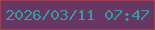 文字の大きさ：2、枠の色：9c4058、背景の色：683663、文字の色：3a98a4 無料ブログパーツのブログ時計