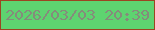 文字の大きさ：4、枠の色：9c4421、背景の色：5ed370、文字の色：858c7b 無料ブログパーツのブログ時計