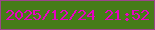 文字の大きさ：5、枠の色：9c448a、背景の色：467c18、文字の色：e800c3 無料ブログパーツのブログ時計