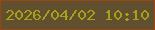 文字の大きさ：5、枠の色：9c4514、背景の色：605030、文字の色：a8a019 無料ブログパーツのブログ時計