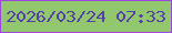 文字の大きさ：2、枠の色：9c48e0、背景の色：93c76d、文字の色：5441ac 無料ブログパーツのブログ時計