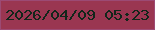 文字の大きさ：3、枠の色：9c4a74、背景の色：9a3651、文字の色：12261b 無料ブログパーツのブログ時計