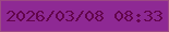 文字の大きさ：4、枠の色：9c4a83、背景の色：8e2994、文字の色：63054c 無料ブログパーツのブログ時計