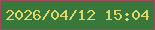 文字の大きさ：5、枠の色：9c4b5b、背景の色：39773a、文字の色：dbd86c 無料ブログパーツのブログ時計