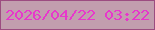 文字の大きさ：5、枠の色：9c4c80、背景の色：c29eae、文字の色：e738cb 無料ブログパーツのブログ時計